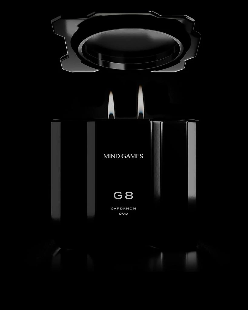 MIND GAMES G8 Black King Cardamom Oud Luxury Candle, 10 oz. 4