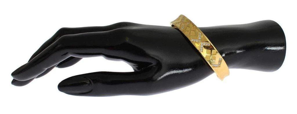 Nialaya Nialaya CZ Gold Sterling 925 Silver Bangle Bracelet 6