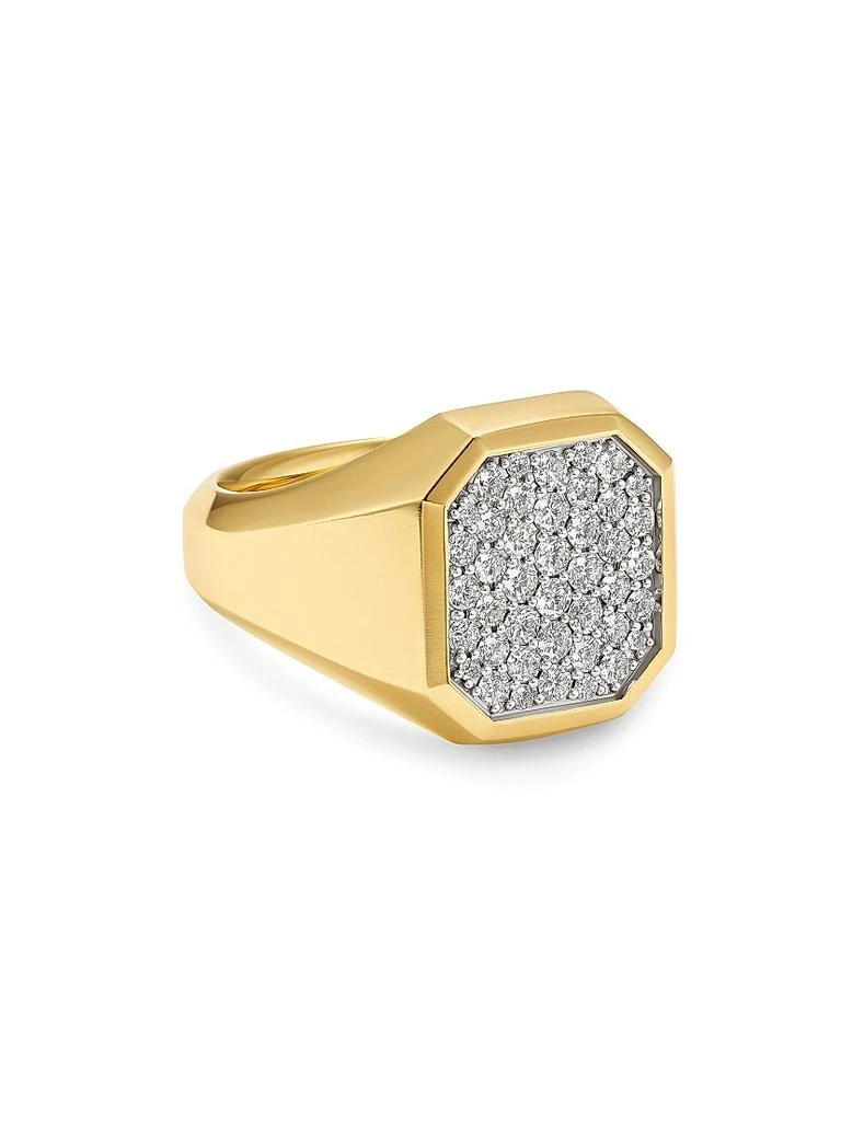 David Yurman Streamline Signet Ring in 18K Yellow Gold