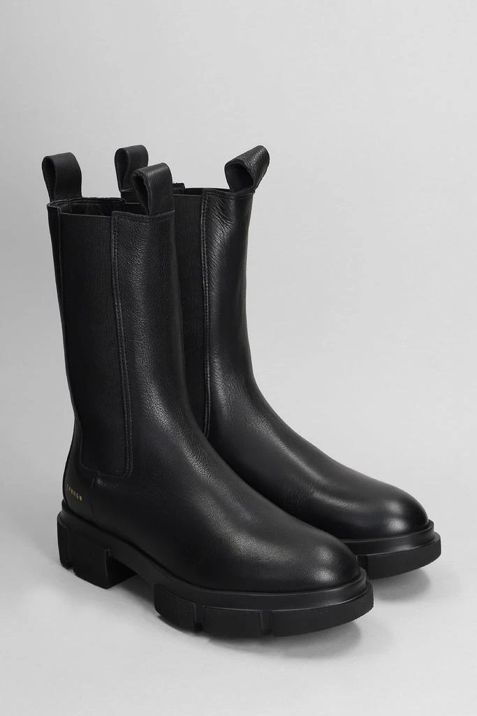 Copenhagen Cph 500 Combat Boots In Black Leather 2