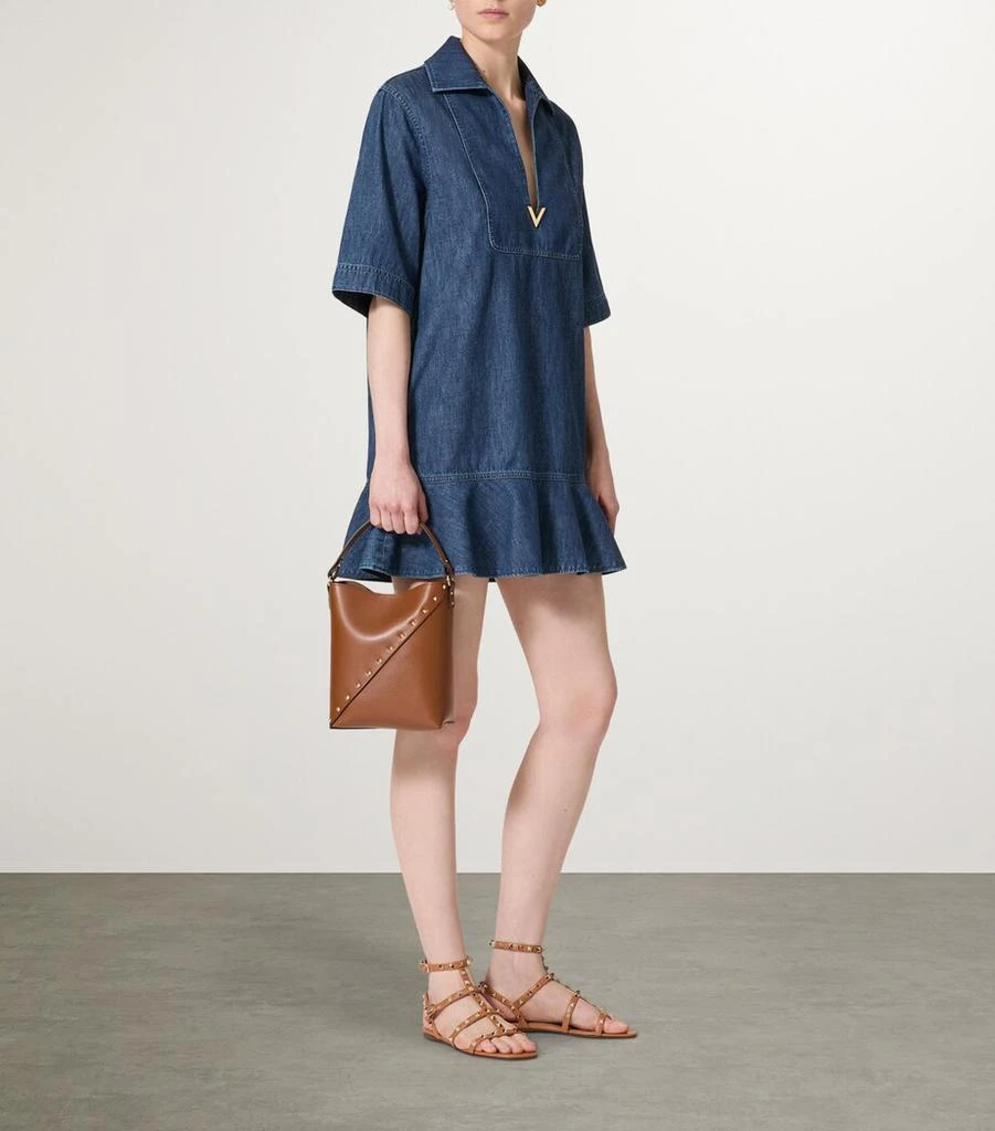 Valentino Denim V-Detail Mini Dress 4