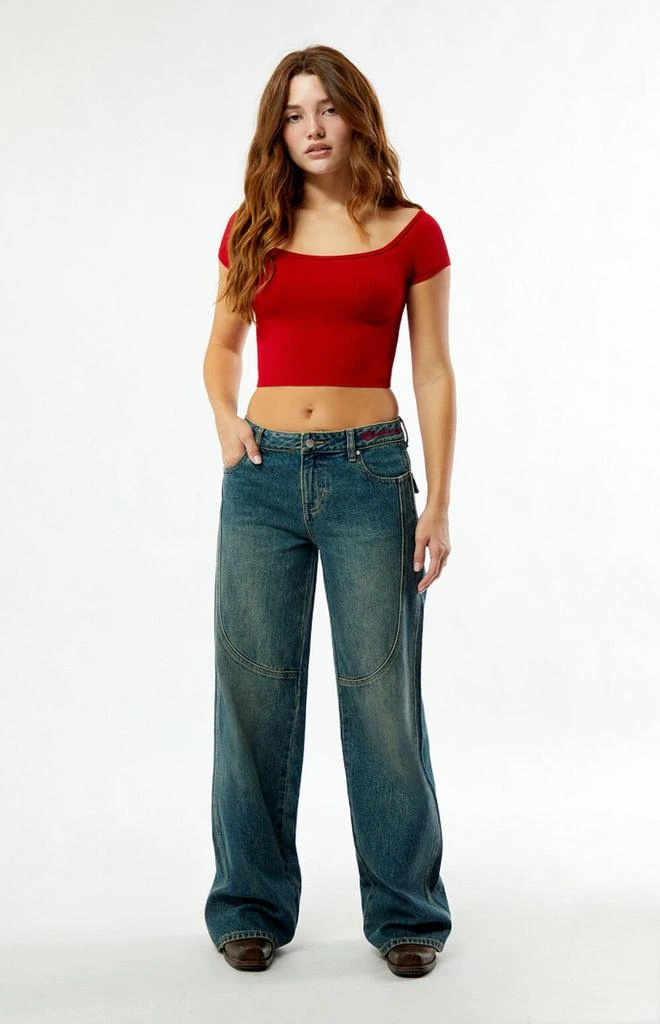 Budweiser By PacSun Western Low Rise Baggy Jeans 1