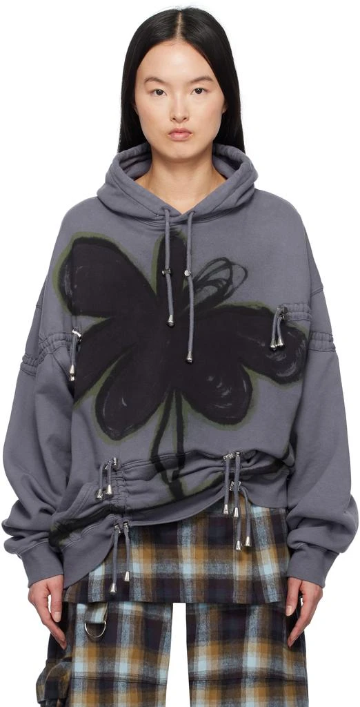 Collina Strada Purple Rhinestone Burst Hoodie 1