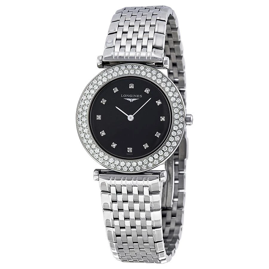 Longines La Grande Classique Black Dial Stainless Steel Ladies Watch L43080576 1