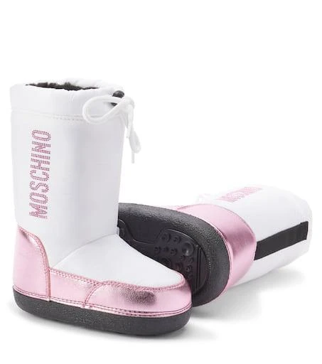 Moschino Logo faux leather snow boots 5