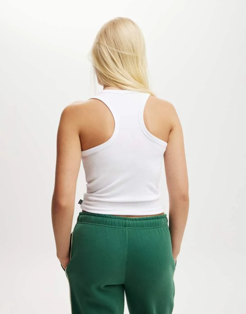 Cotton:On Cotton:On Active core rib racer tank in white 4