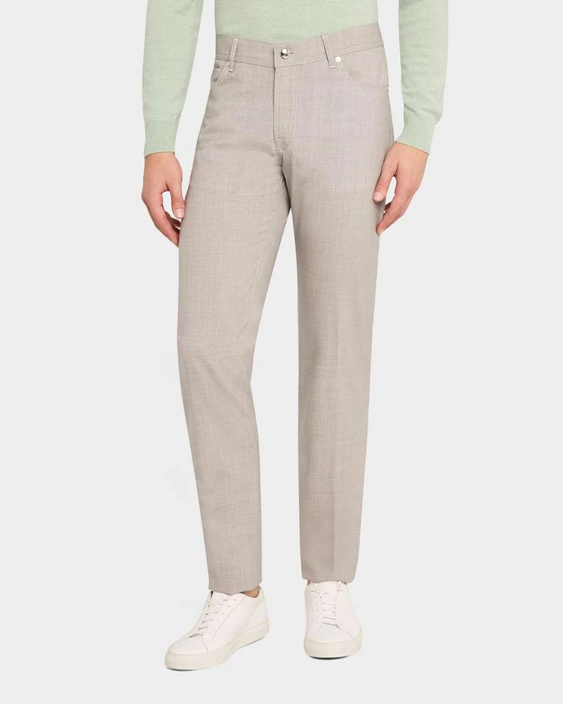 Marco Pescarolo Men's 130s Tropical Wool 5-Pocket Pants 4