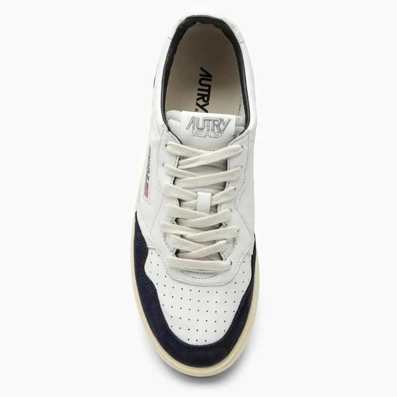 AUTRY Medalist trainer in white leather and blue suede 4