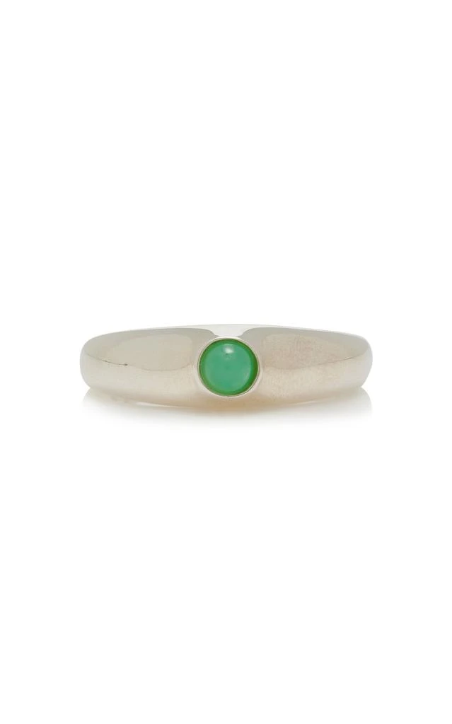 AGMES AGMES - Cara Sterling Silver Jade Ring - Silver - US 7 - Moda Operandi - Gifts For Her 1
