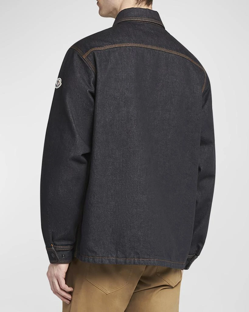 Moncler Men's Contrast Stitch Denim Shirt 3