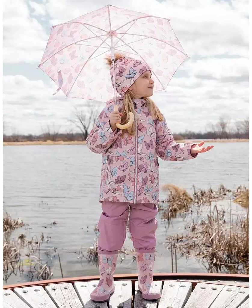 Deux par Deux Big Girls 4-16 3 in 1 Mid Season Two Piece Outerwear Set with Butterfly Print 2