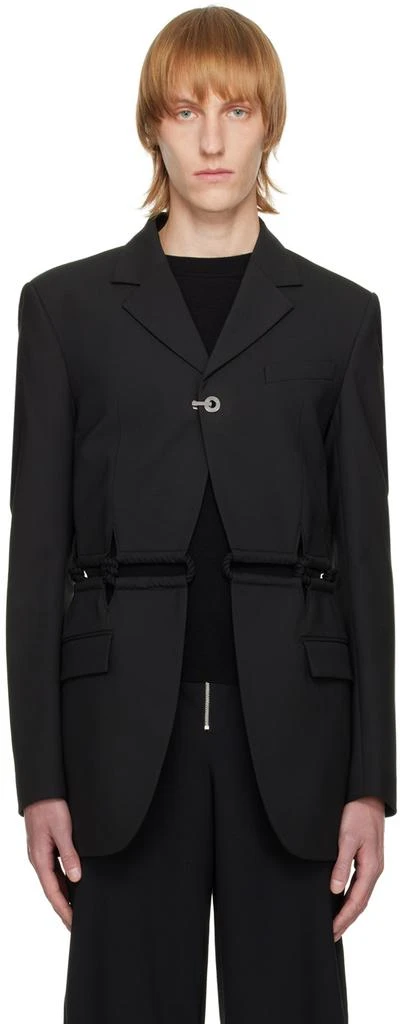 Dion Lee Black Rope Macrame Blazer 1