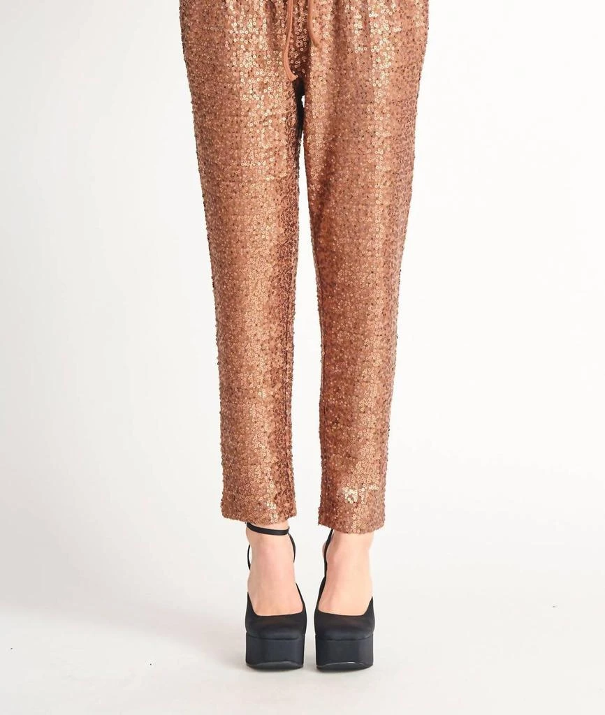 Dex Sequin Jogger In Rose Gold 1