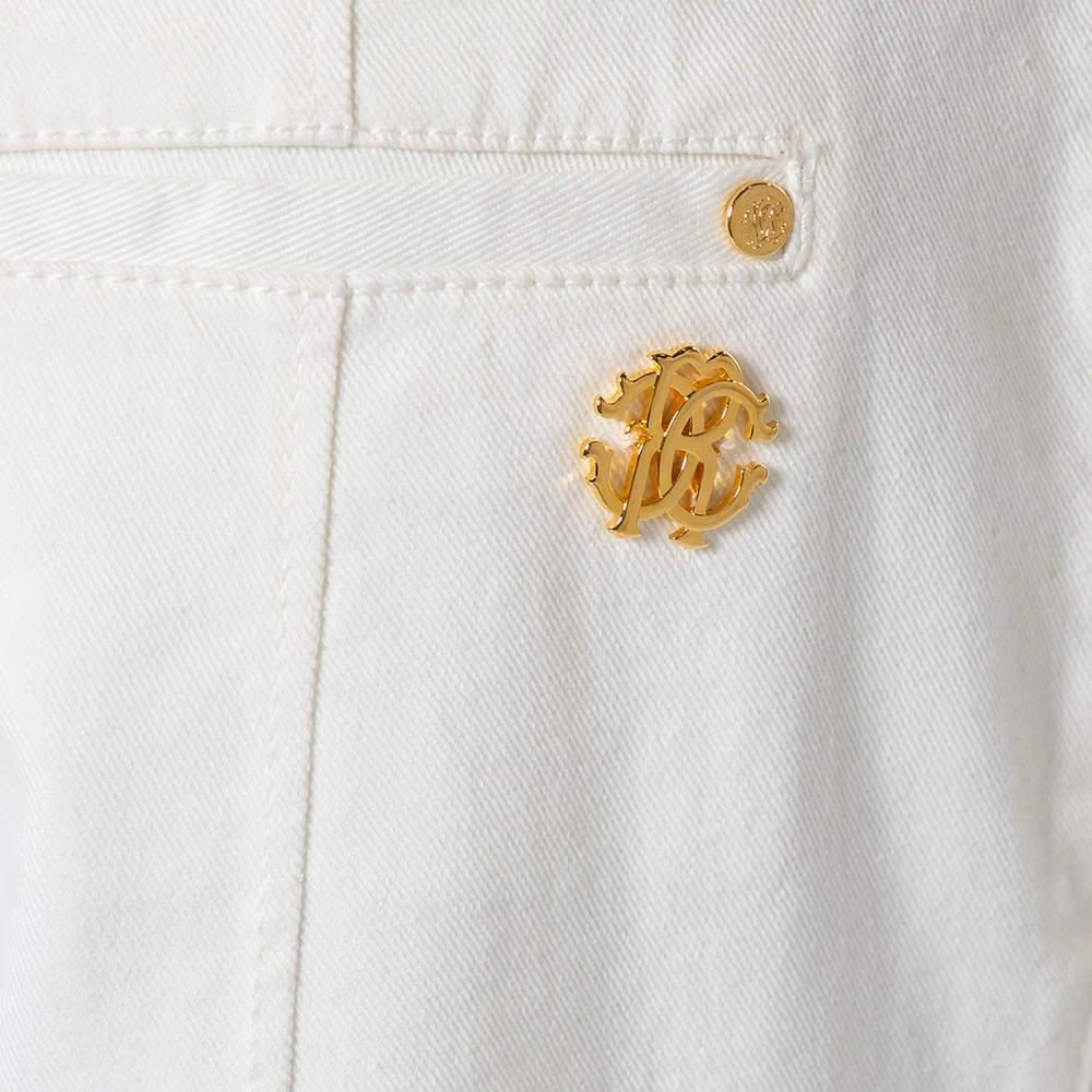 Roberto Cavalli Roberto Cavalli White Denim Straight Leg Jeans XL 5