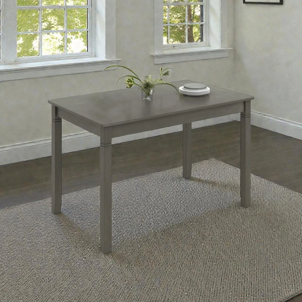 Hivvago Compact 48-Inch Rectangular Wood Table with Rubberwood Frame