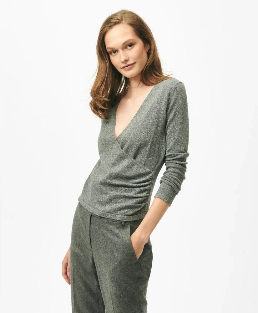 Brooks Brothers Faux Wrap Sweater in Silk Blend 1