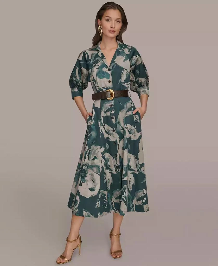 Linen Green Shirt Dress Zara Abiti Chemisier Zara Women's Floral Shirt Dress   On Sale Now With
