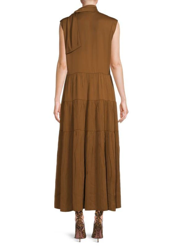 Theory Tiered Satin Maxi Dress 2
