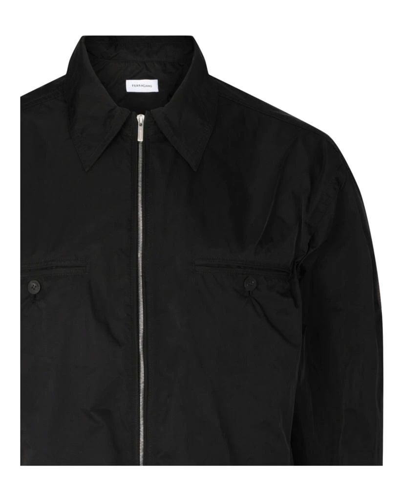 Salvatore Ferragamo Zip-Up Windbreaker with Removable Hood 3