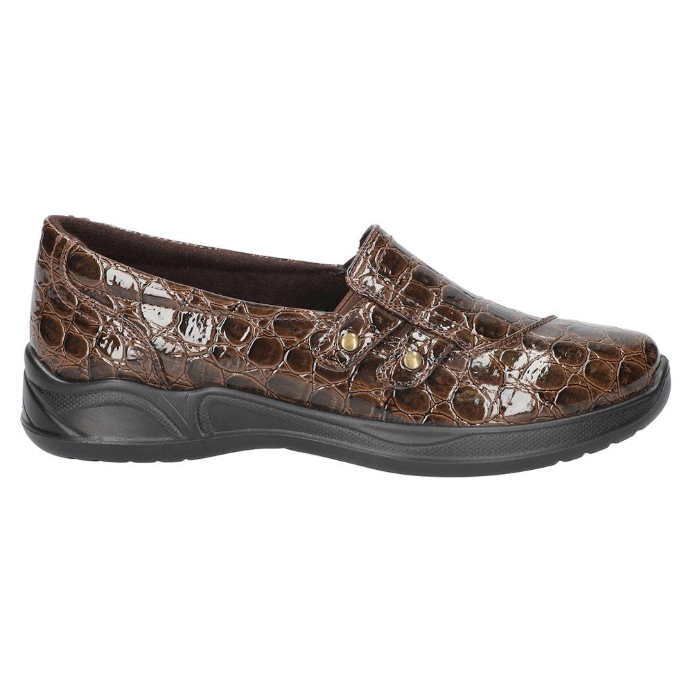 Easy Street Tune Croc Slip On Flats