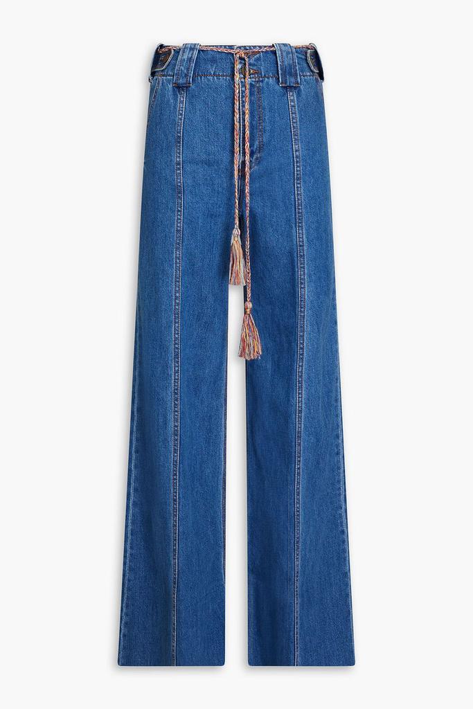 【Zimmermann】Raie cropped flared jeans ZIMMERMANN Raie Cropped Flared Jeans in Blue | endource