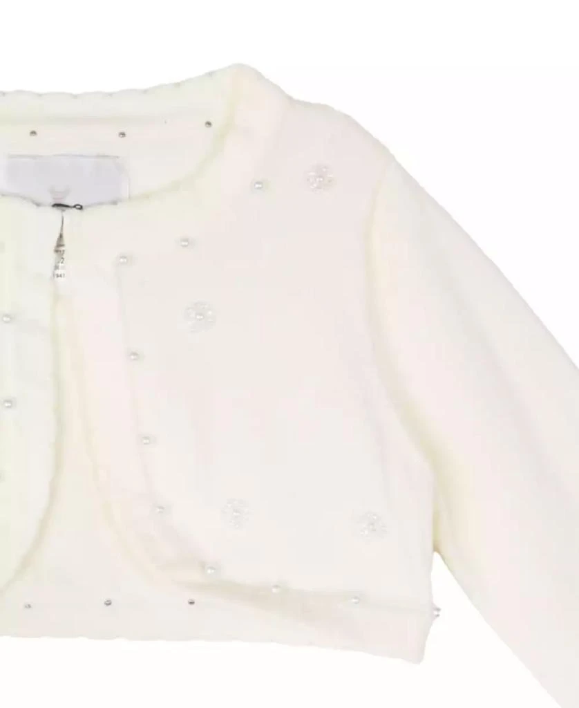 Rare Editions Baby Girls Beaded and Imitation Pearl Cardigan Sweater 3