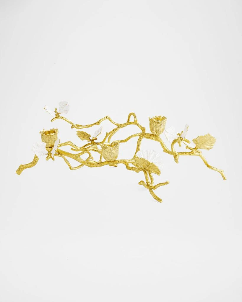 Michael Aram Butterfly Ginkgo White 
Gold Low Candleholders