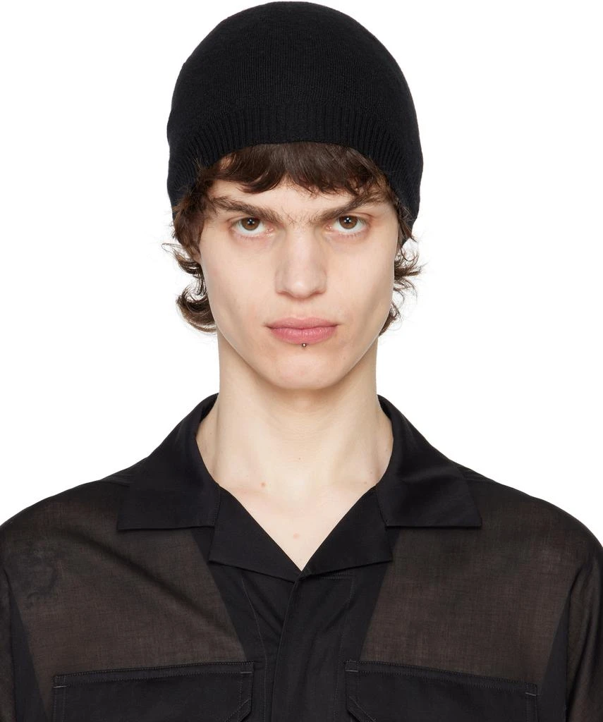 Rick Owens Black Hollywood Cashmere Beanie 1