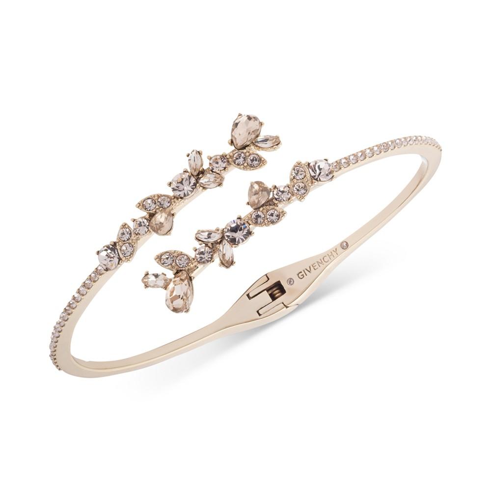 Givenchy Crystal Floral Bypass Cuff Bracelet