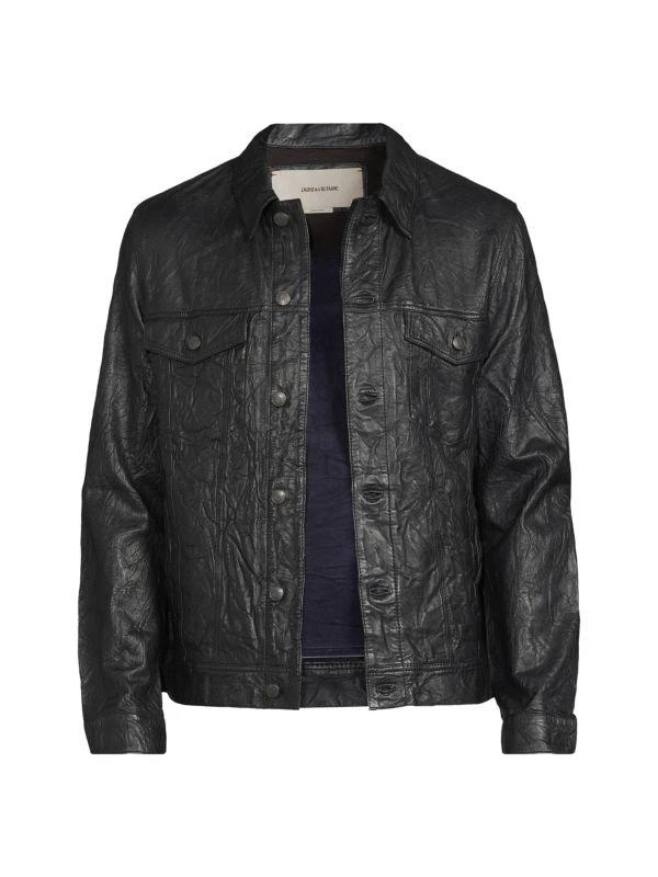 ZADIG & VOLTAIRE Crinkle Leather Jacket 3