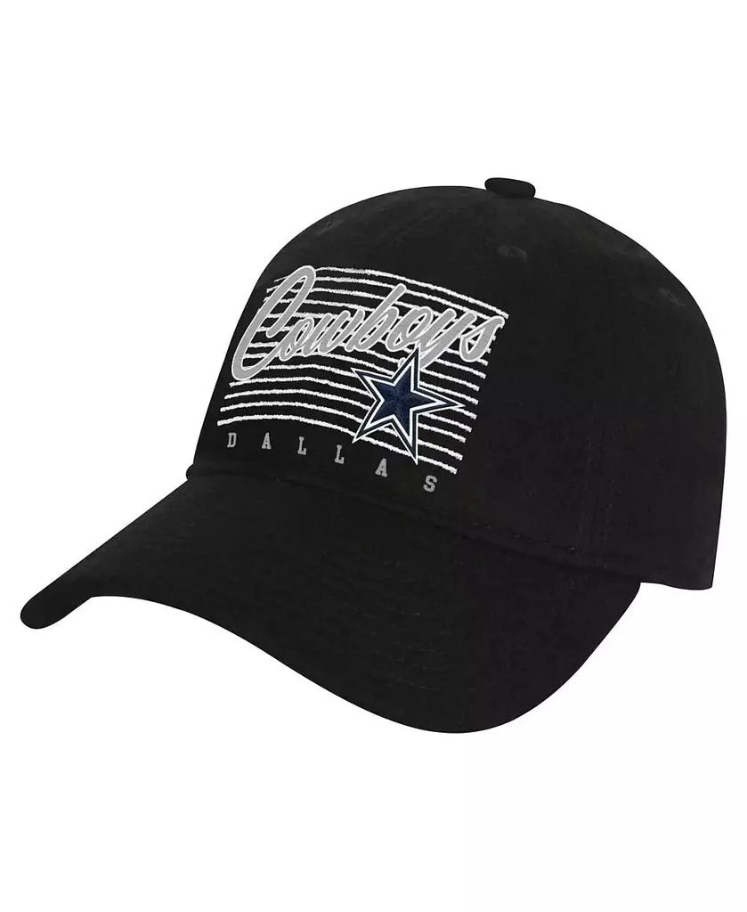 Outerstuff Big Boys and Girls Black Dallas Cowboys Retro Wooly Adjustable Hat 3