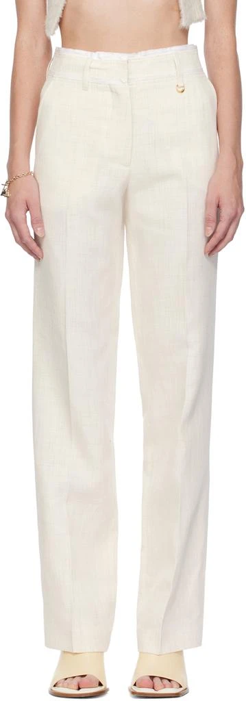 Jacquemus Off-White Le Chouchou 'Le Pantalon Ficelle' Trousers 1