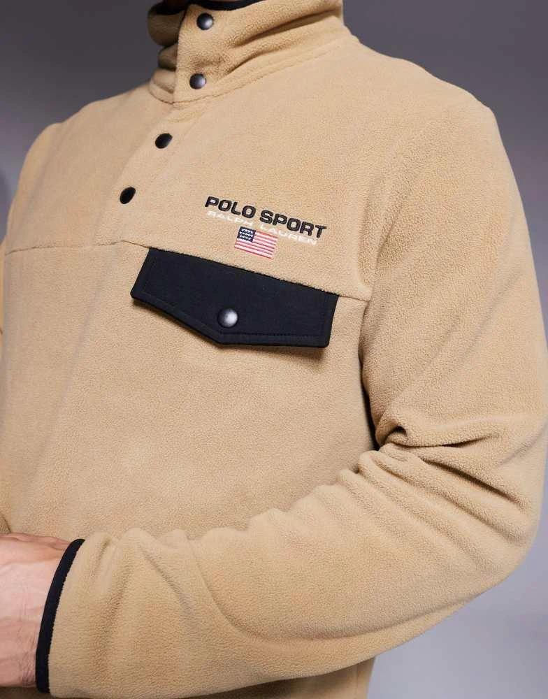 Ralph Lauren Polo Ralph Lauren Sport Capsule logo fleece in tan 4