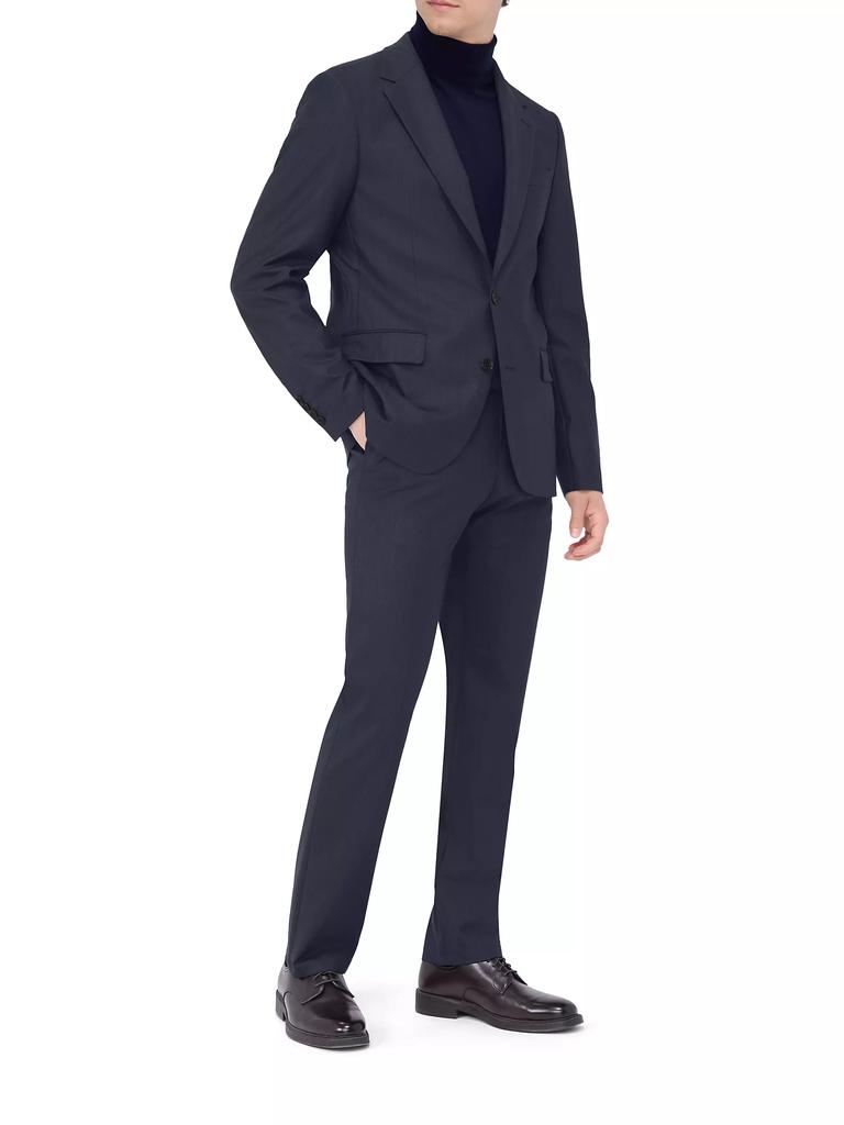 BUGATCHI Stretch-Wool Single-Breasted Blazer