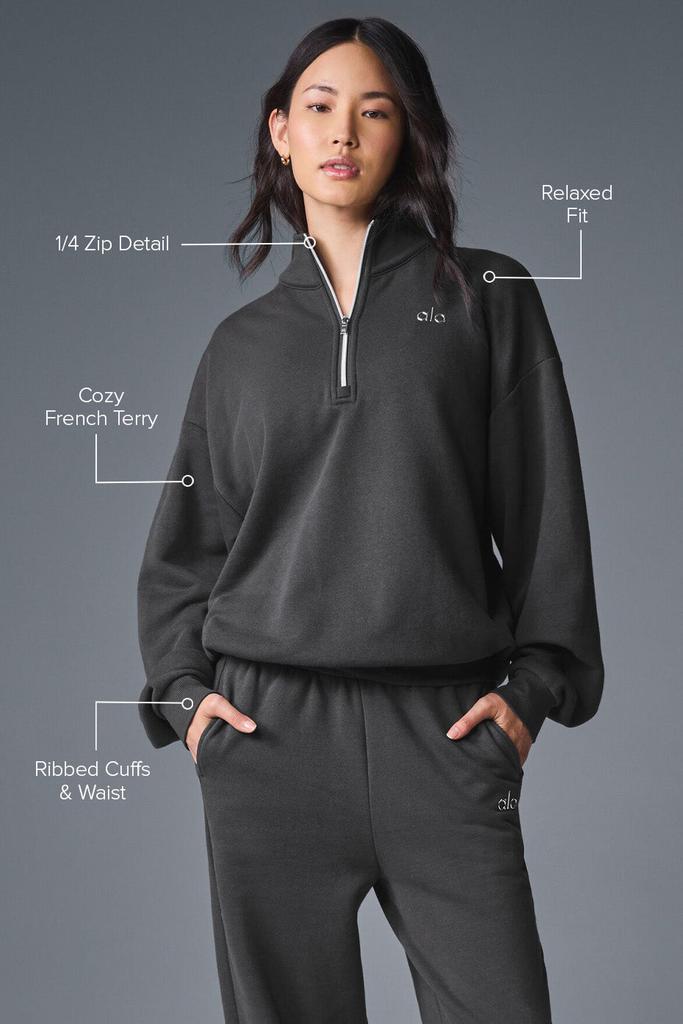 Alo Accolade 1/4 Zip Pullover - Anthracite