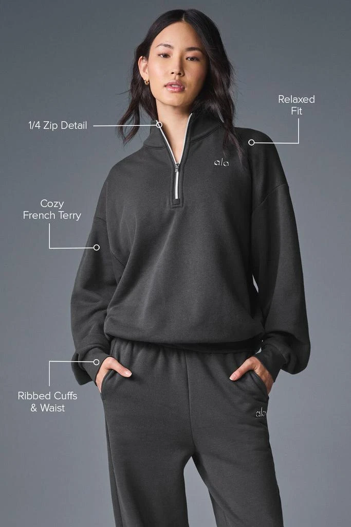 Alo Accolade 1/4 Zip Pullover - Anthracite 2