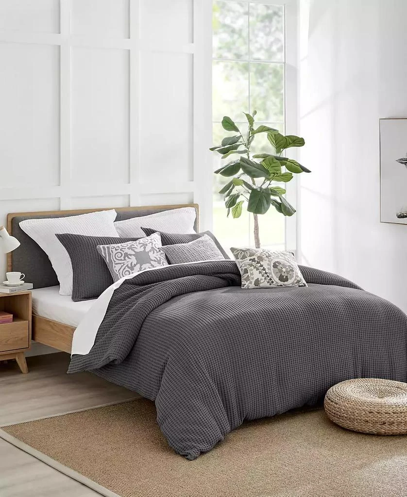 Levtex Mills Waffle Textured 3-Pc. Duvet Cover Set 4