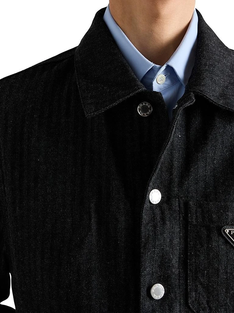 Prada Chevron Denim Blouson Jacket 5