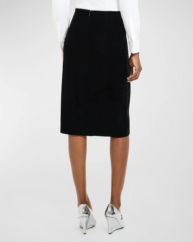 Theory Velvet Side Slit Pencil Skirt 5