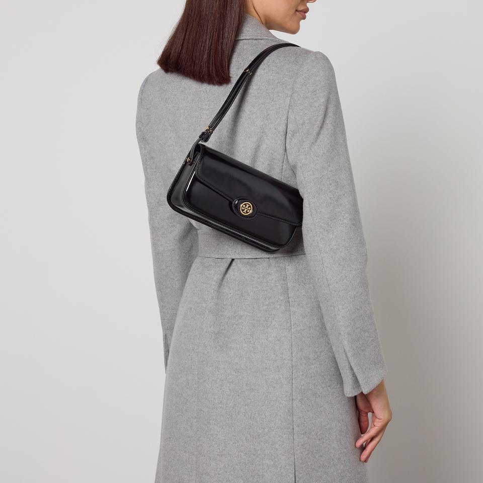 Tory Burch Tory Burch Robinson Spazzolato Patent Leather Shoulder Bag