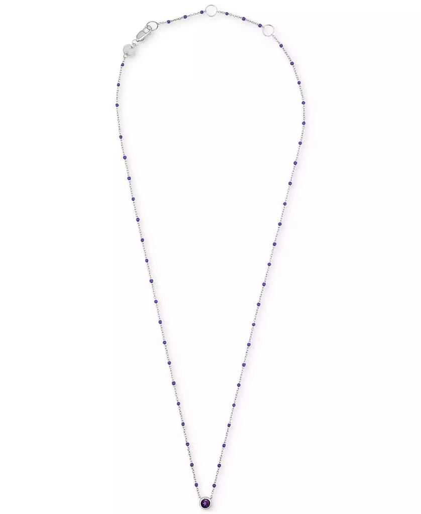 Macy's Birthstone Gemstone Necklace in Sterling Silver, 16" + 2" extender 3
