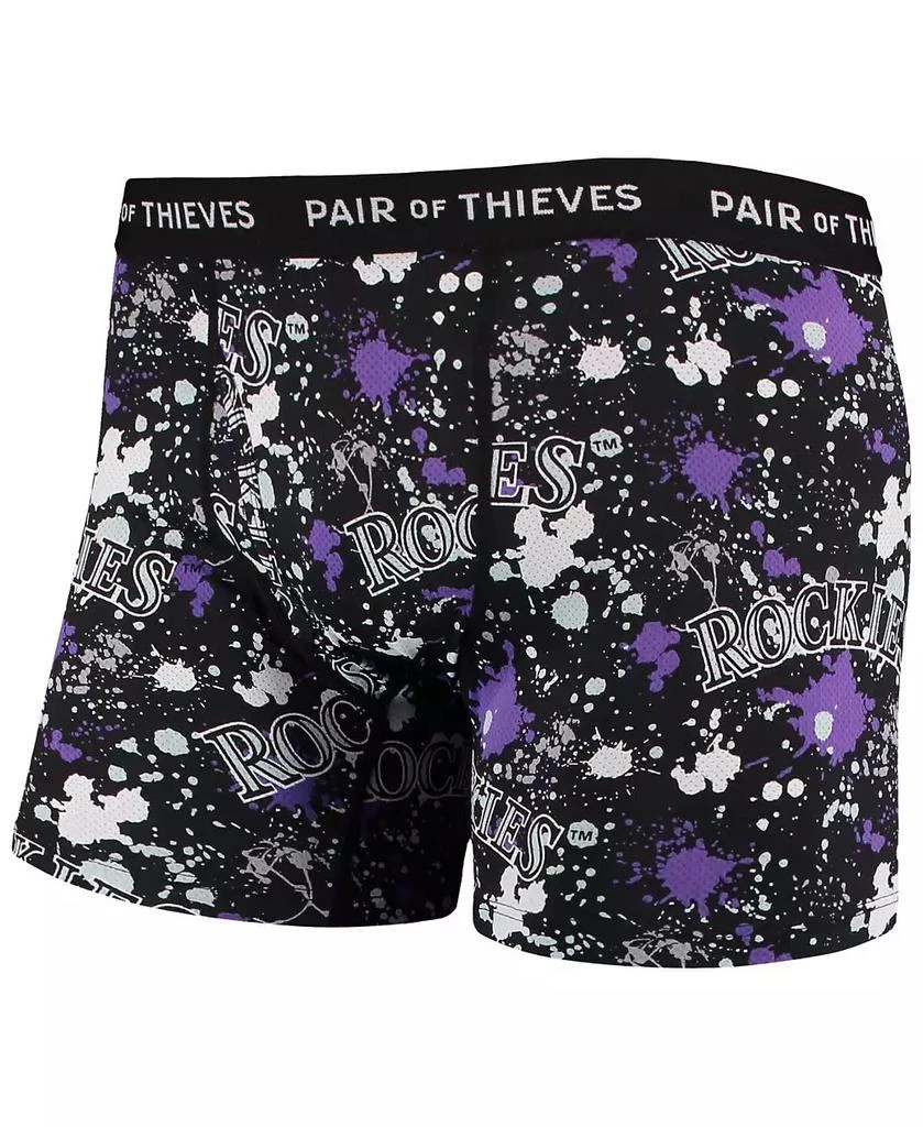 Pair Of Thieves Men's Black and Purple Colorado Rockies Super Fit 2-Pack Boxer Briefs Set 2
