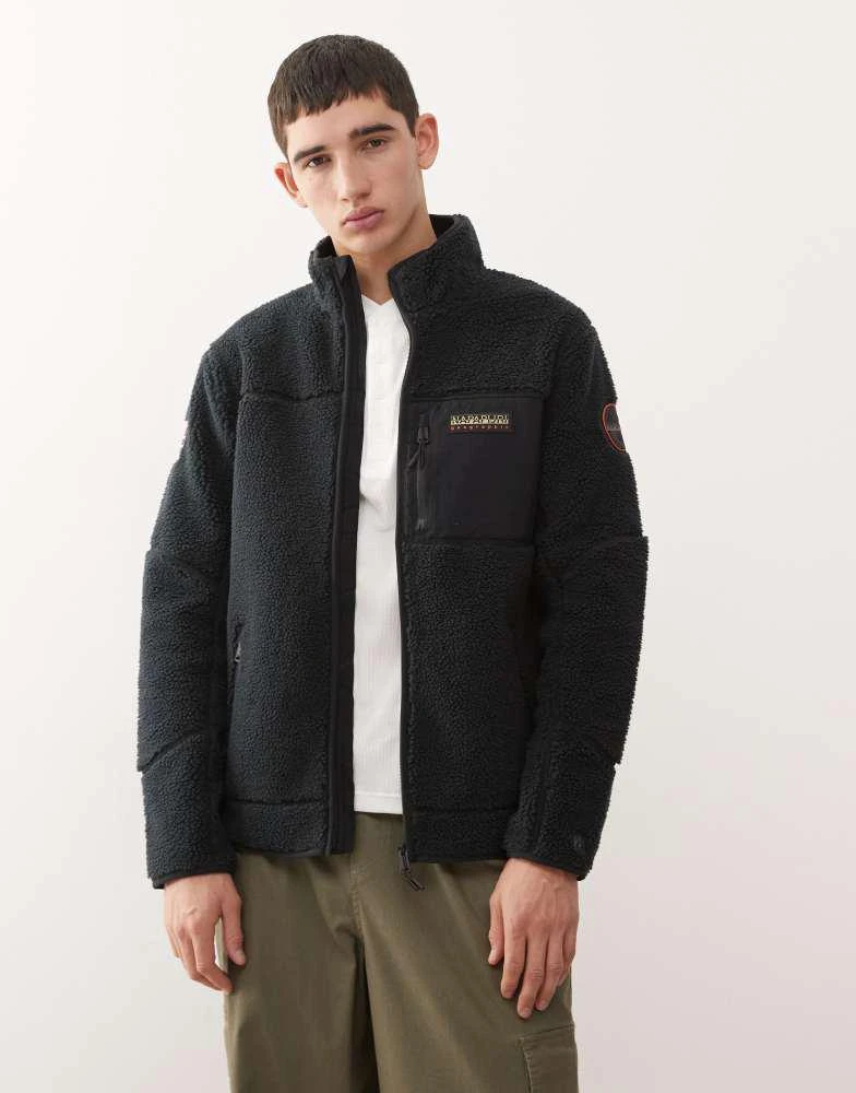 NAPAPIJRI Napapijri Yupik fleece jacket in black 1