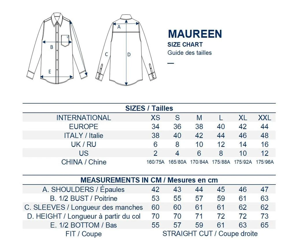 INES DE LA FRESSANGE PARIS Maureen blue shirt Boulbon pattern 7