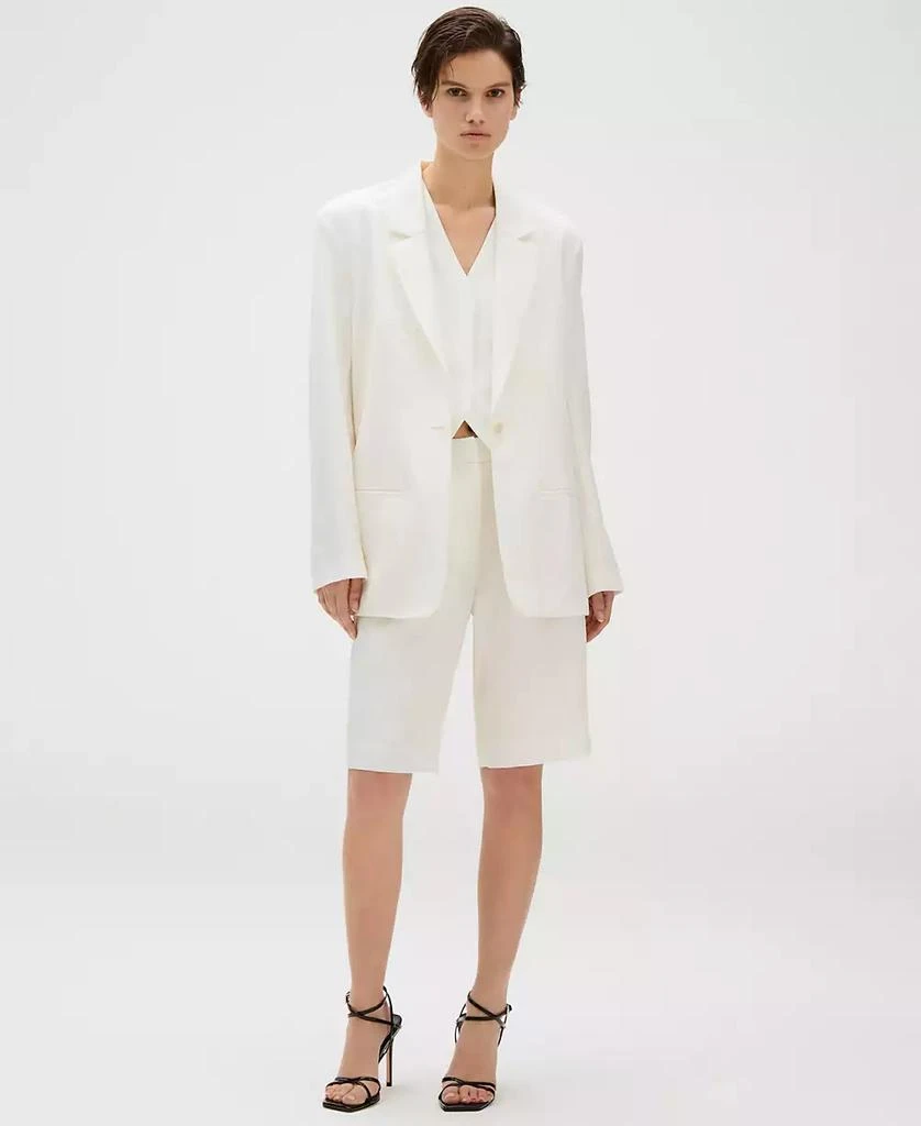 Calvin Klein Women's Notched Collar Belted Blazer 5