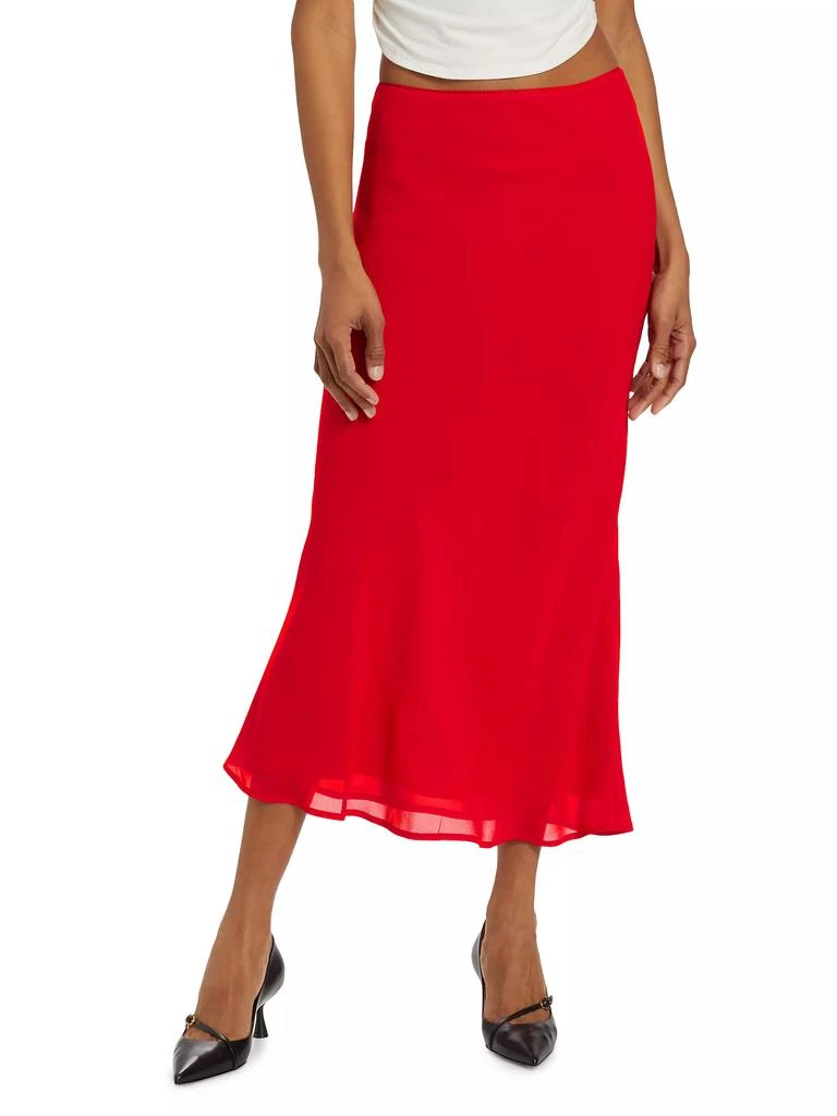 Reformation Layla Bias-Cut Midi-Skirt 3