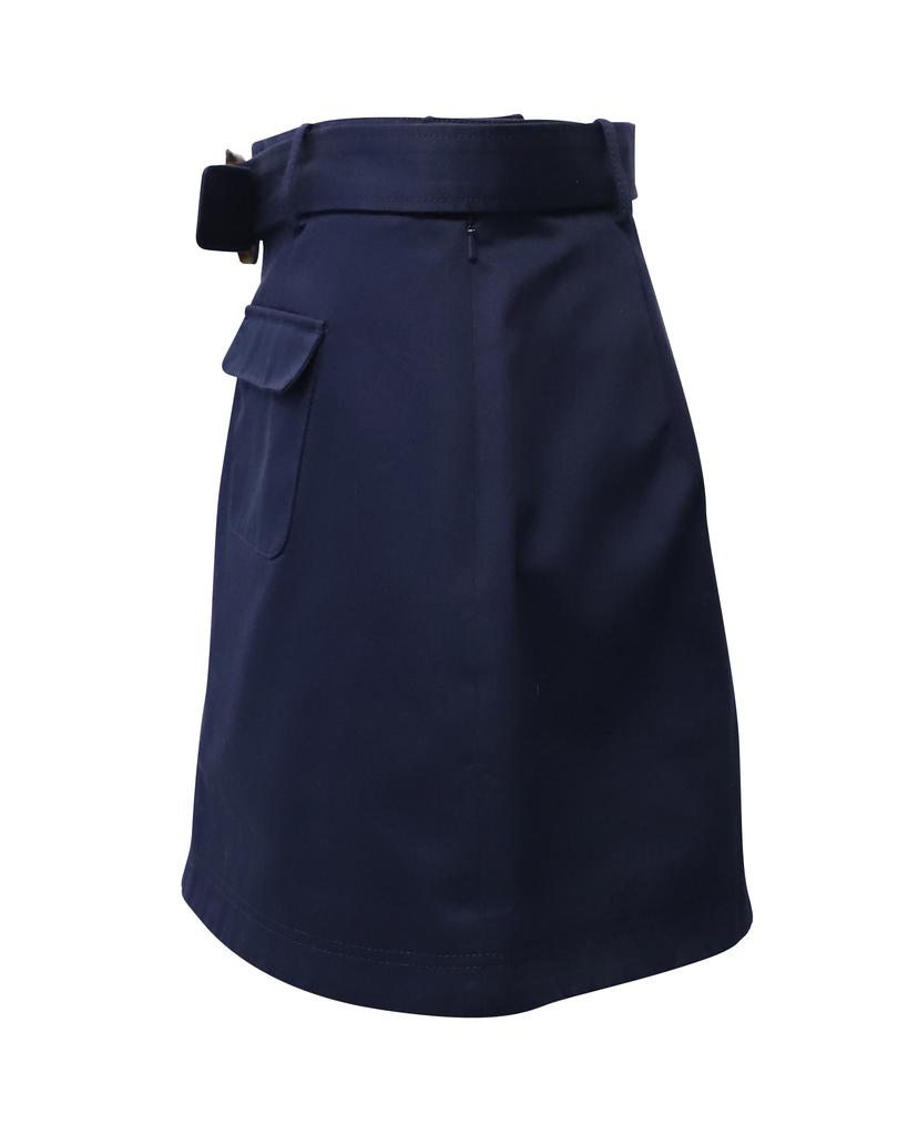ALEXACHUNG Alexa Chung Patch Pocket Mini Skirt in Navy Blue Cotton