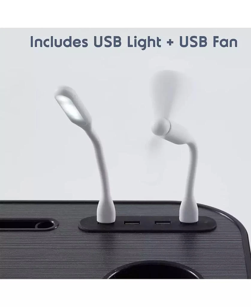 Nestl Foldable 
Lightweight Lap Desk with USB Ports - Ideal for Working, Reading, or Eating - 5