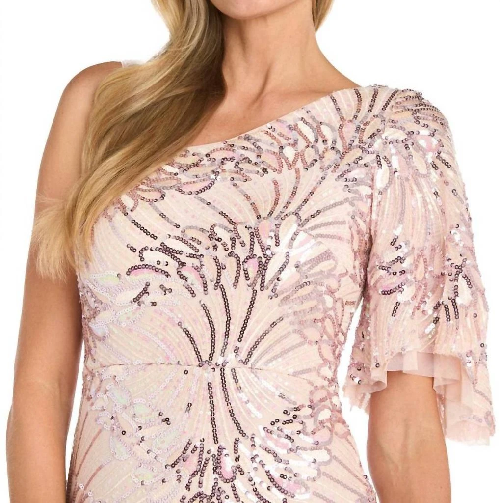 R&M Richards R&M Richards - One-shoulder Sequin Starburst Gown 3