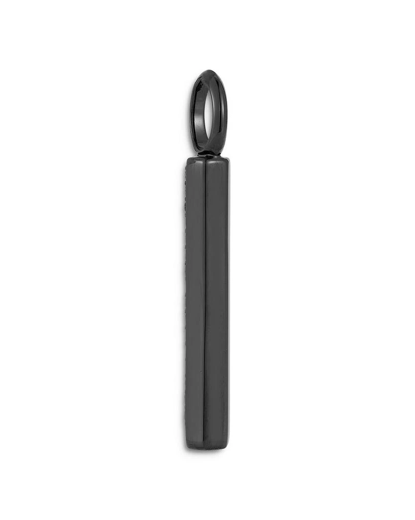 Walters Faith 18K Black Gold Black Diamond Grant Hexagon Bar Pendant 2